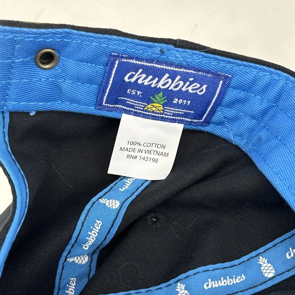 Chubbies Hat Cap Mens Strapback Black Toucan Beach Tropical Embroidered EXCELLEN